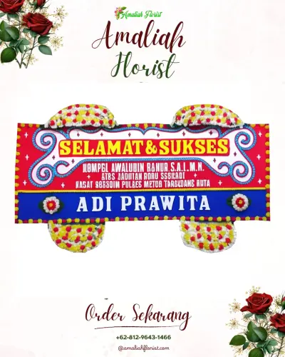 Karangan Bunga Ucapan Selamat di Datar